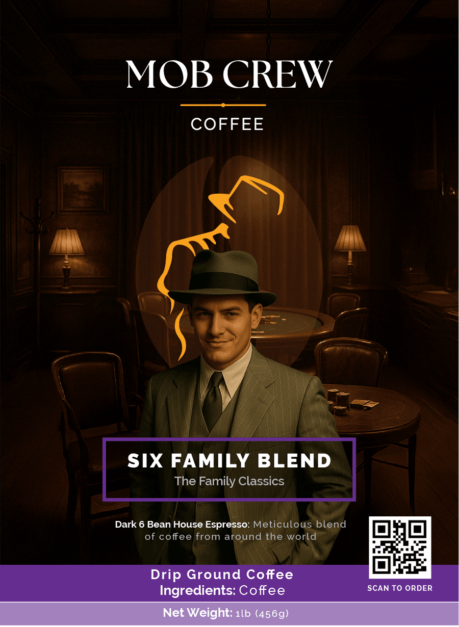 Six Family Blend Espresso Roast Coffee 1lb - Experience Rich Depth in Every Sip