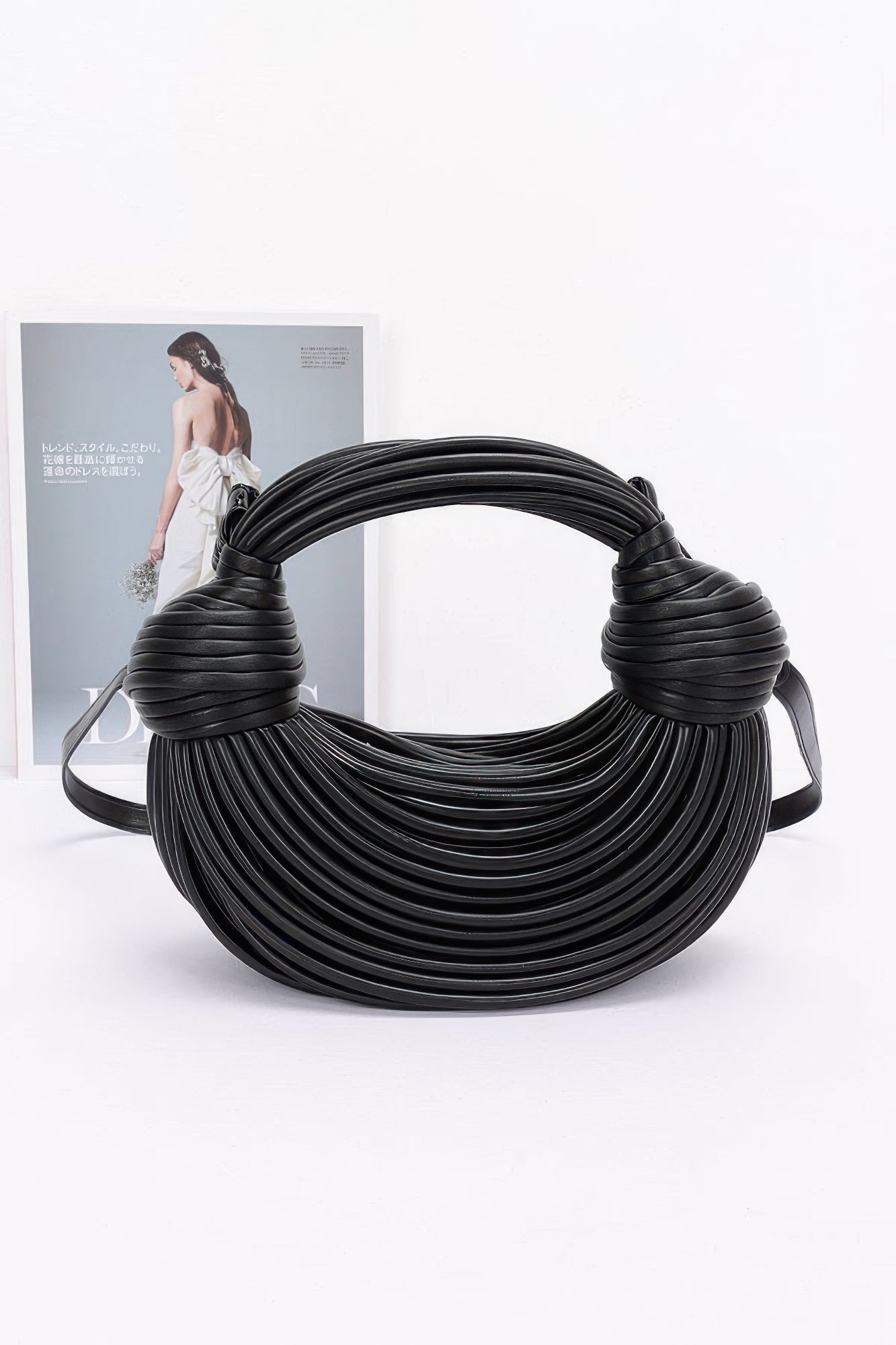 Faux Leather Rope Hobo Bag