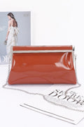 Patent Leather Frame Clutch Bag