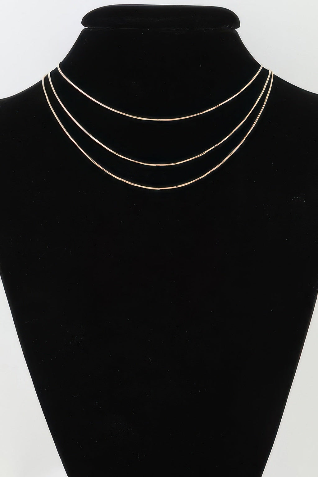 Triple Sleek Chain Necklace