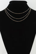 Triple Sleek Chain Necklace