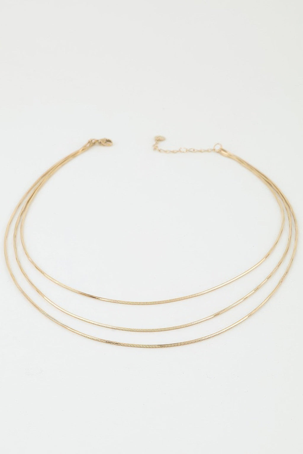 Triple Sleek Chain Necklace