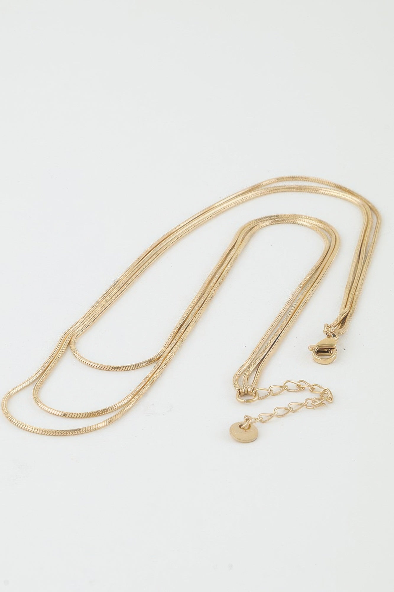 Triple Sleek Chain Necklace