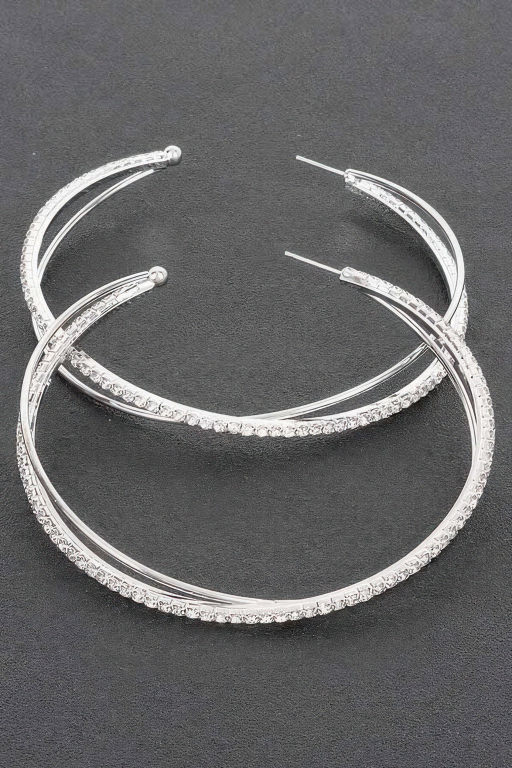 Rhinestone Hoop Earring
