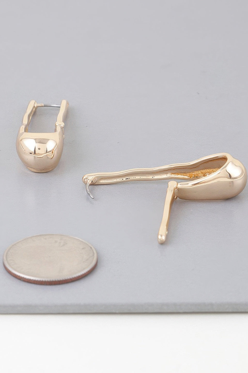 Shiny Melt Hoop Earrings