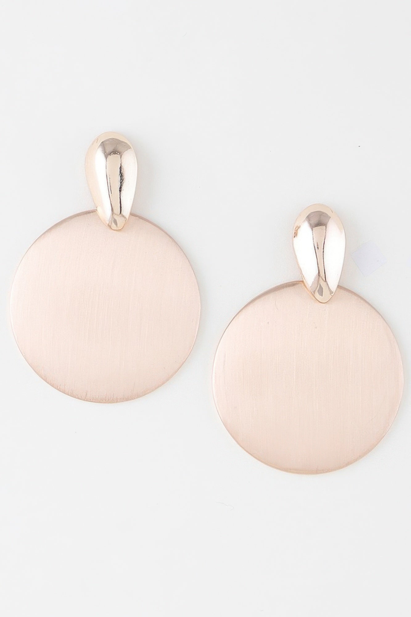 Modern Sleek Disc Drop Earrings