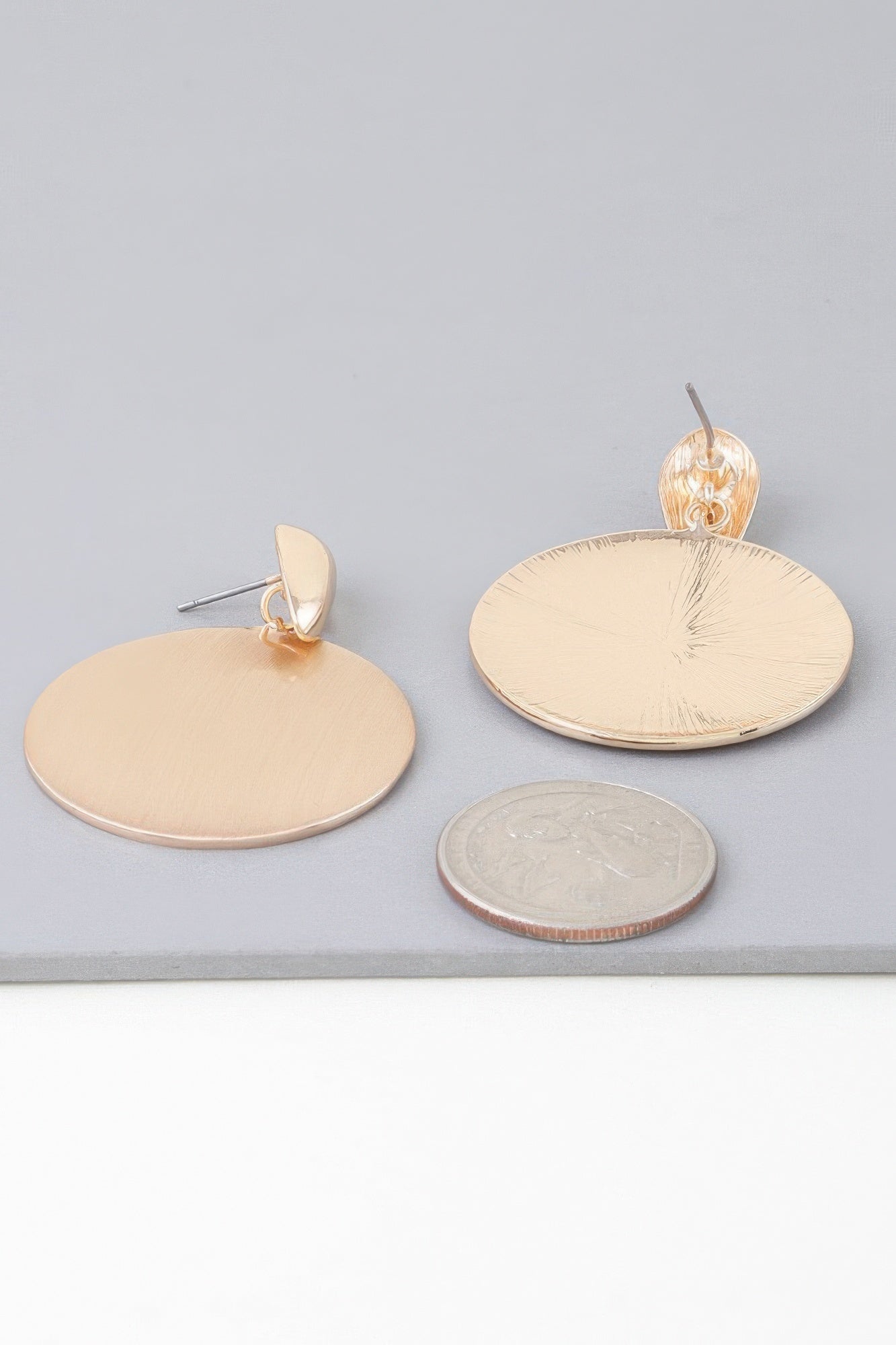 Modern Sleek Disc Drop Earrings