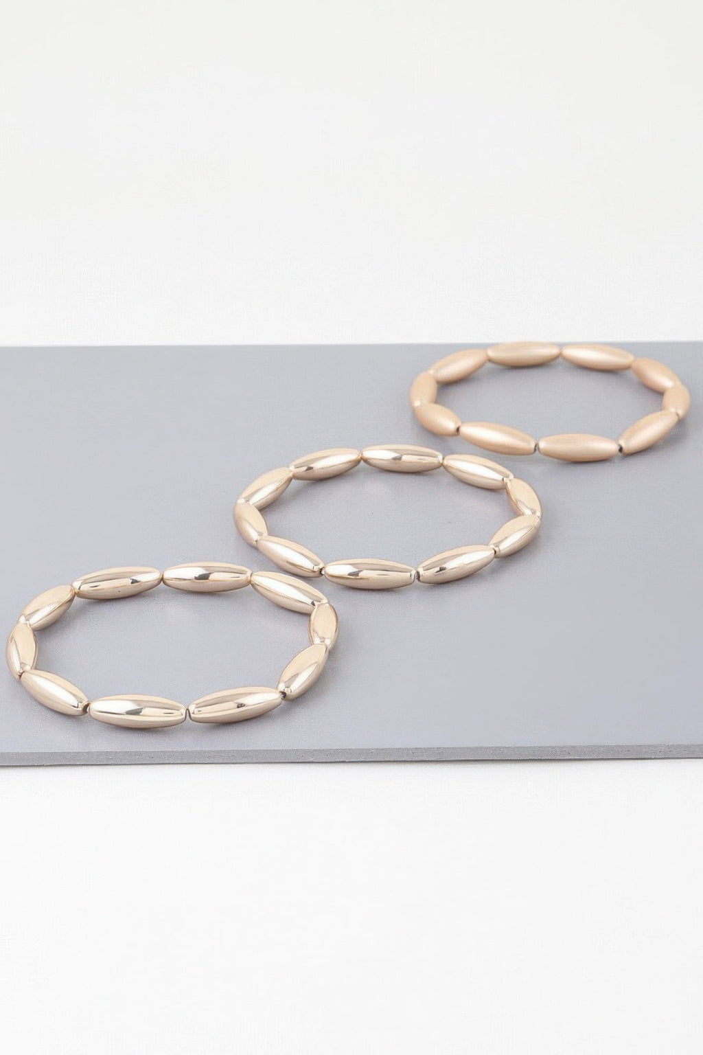 Triple Wide Beaded Cuff Bracelet