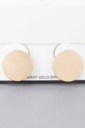 Matte Abstract Disc Earrings