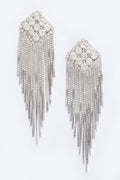 Rhinestone Fringe Earring
