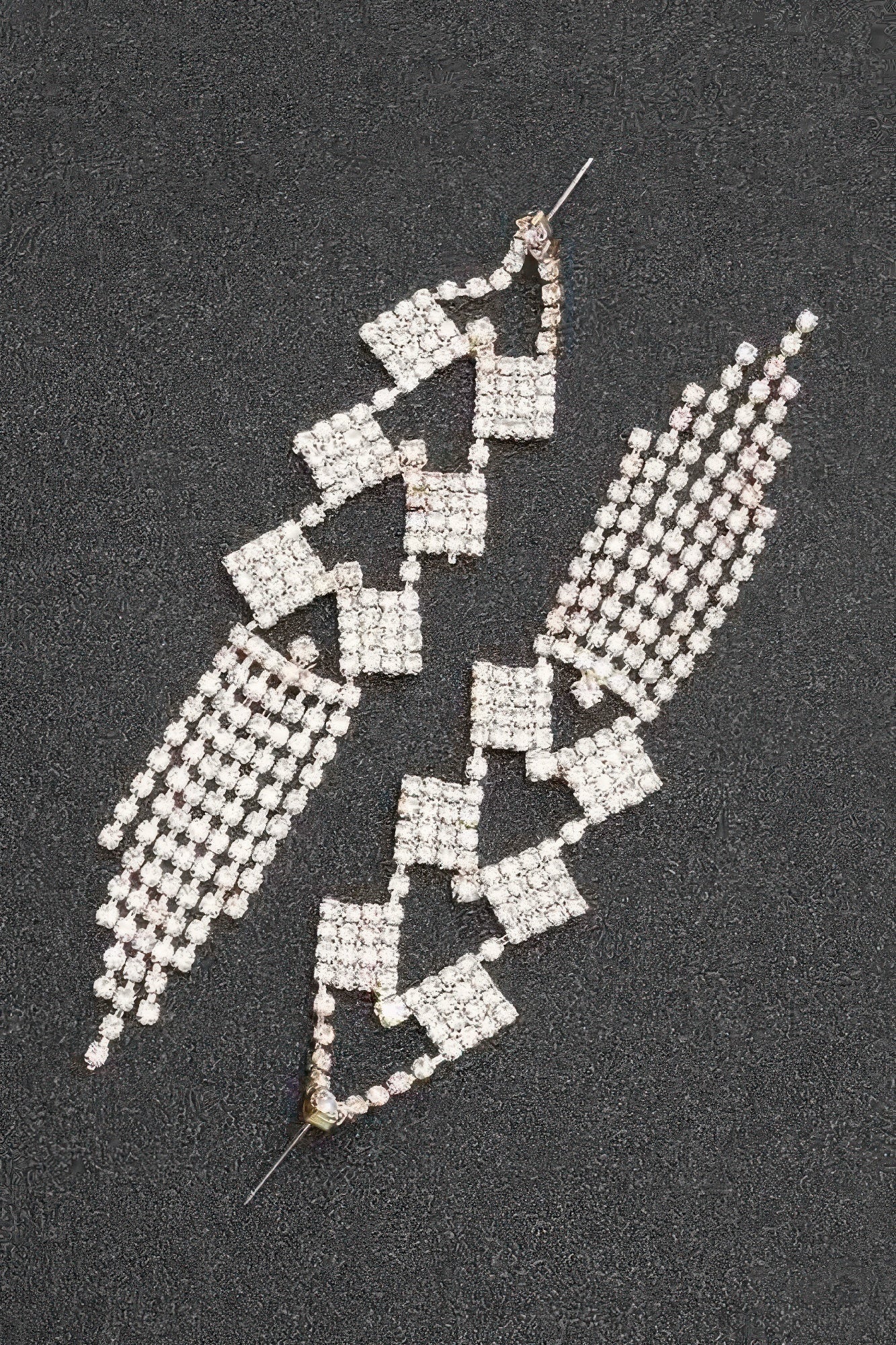 Rhinestone Fringe Earring