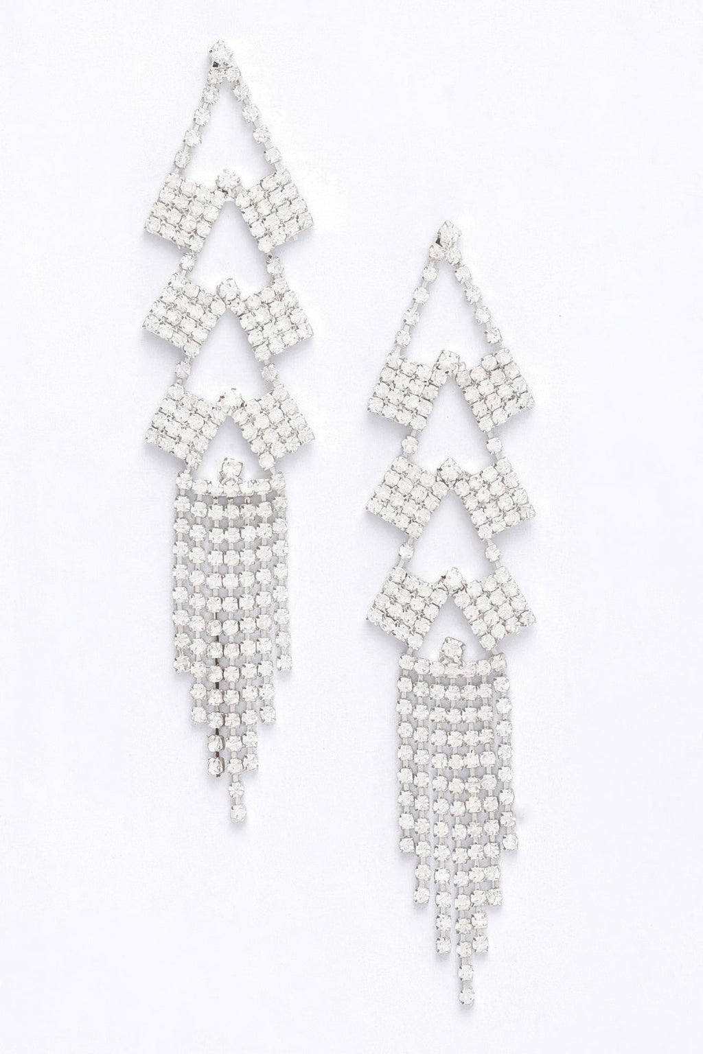 Rhinestone Fringe Earring