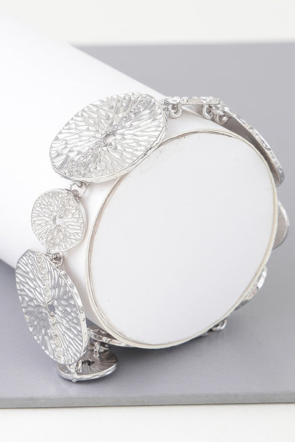 Multi Hammered Disc Bracelet