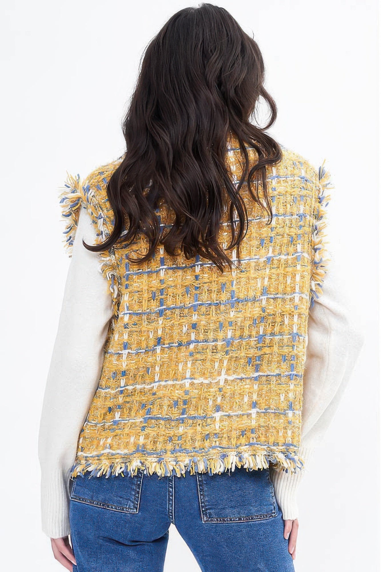 Plaid Tweed Vest
