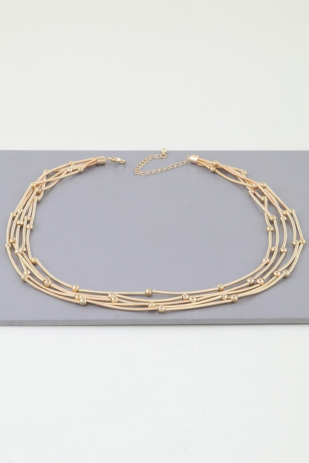Multi Pillar Beaded Necklace