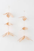 Triple Delicate Flower Drop Earrings
