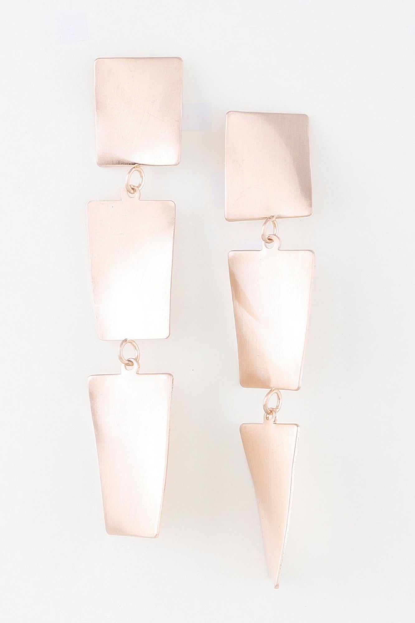 Triple Geometric Drop Earrings