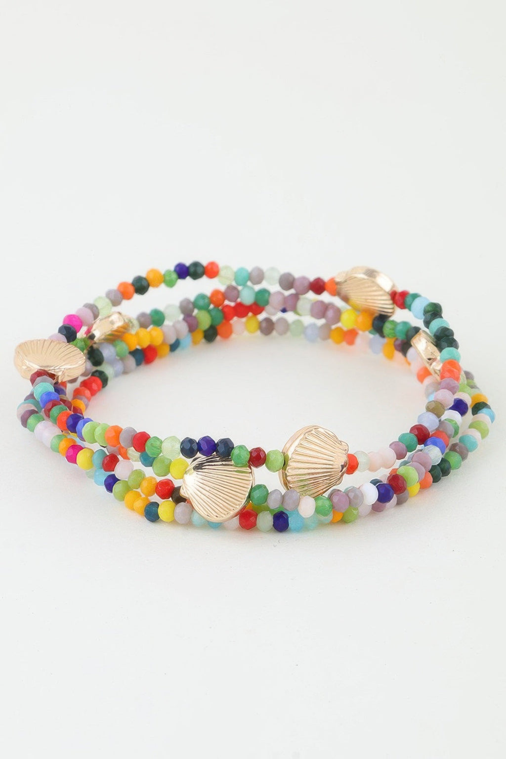 Multi Seashell Beaded Bracelet