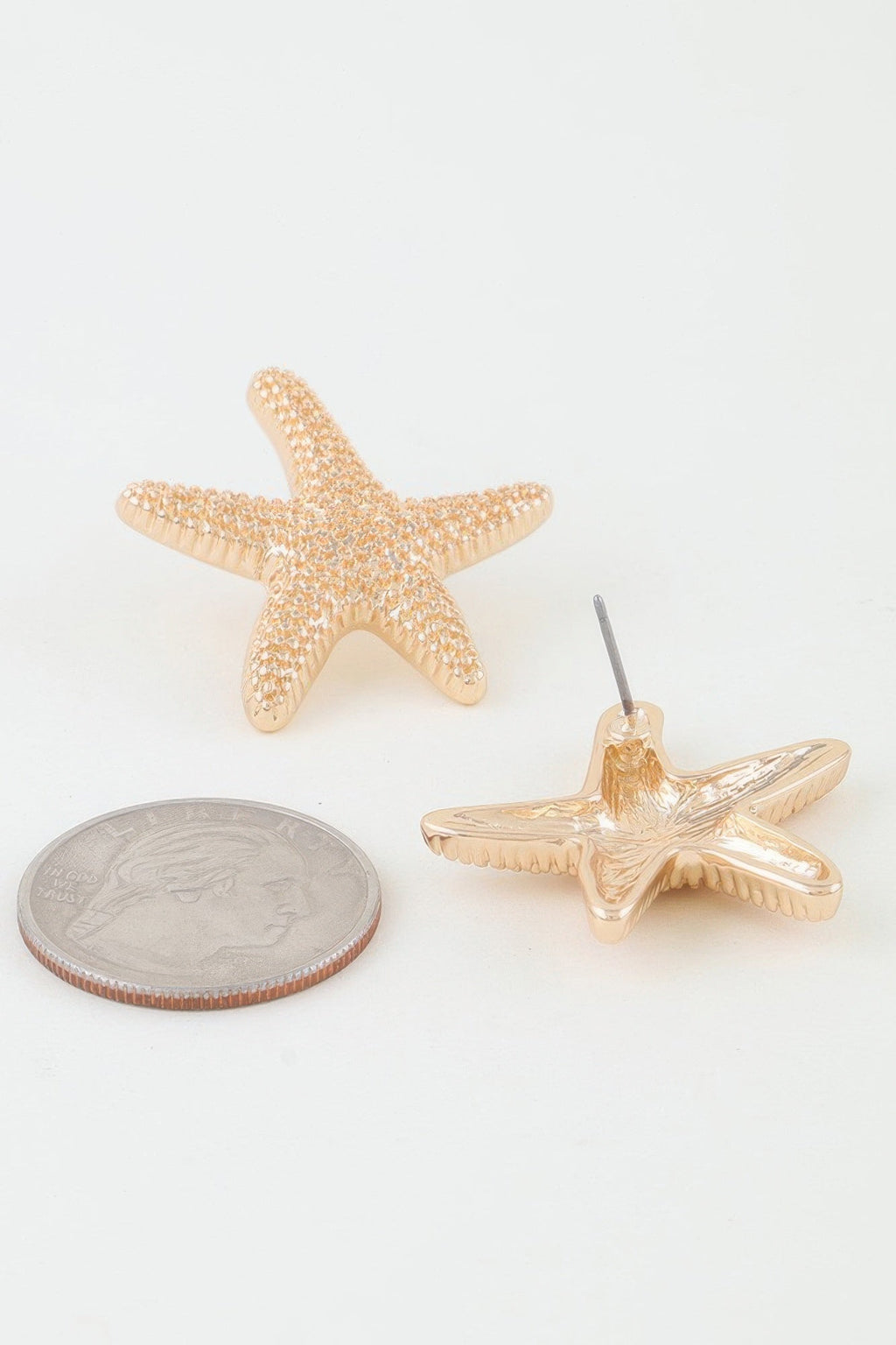 Hammered Starfish Stud Earrings