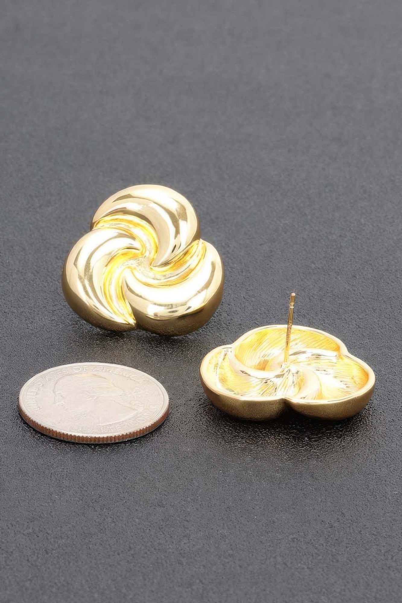 Metal Gold Dip Earring