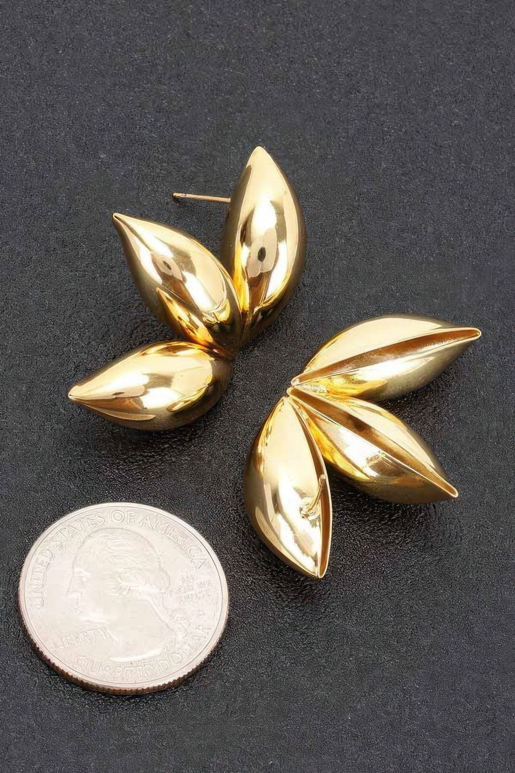 Metal Gold Dip Earring