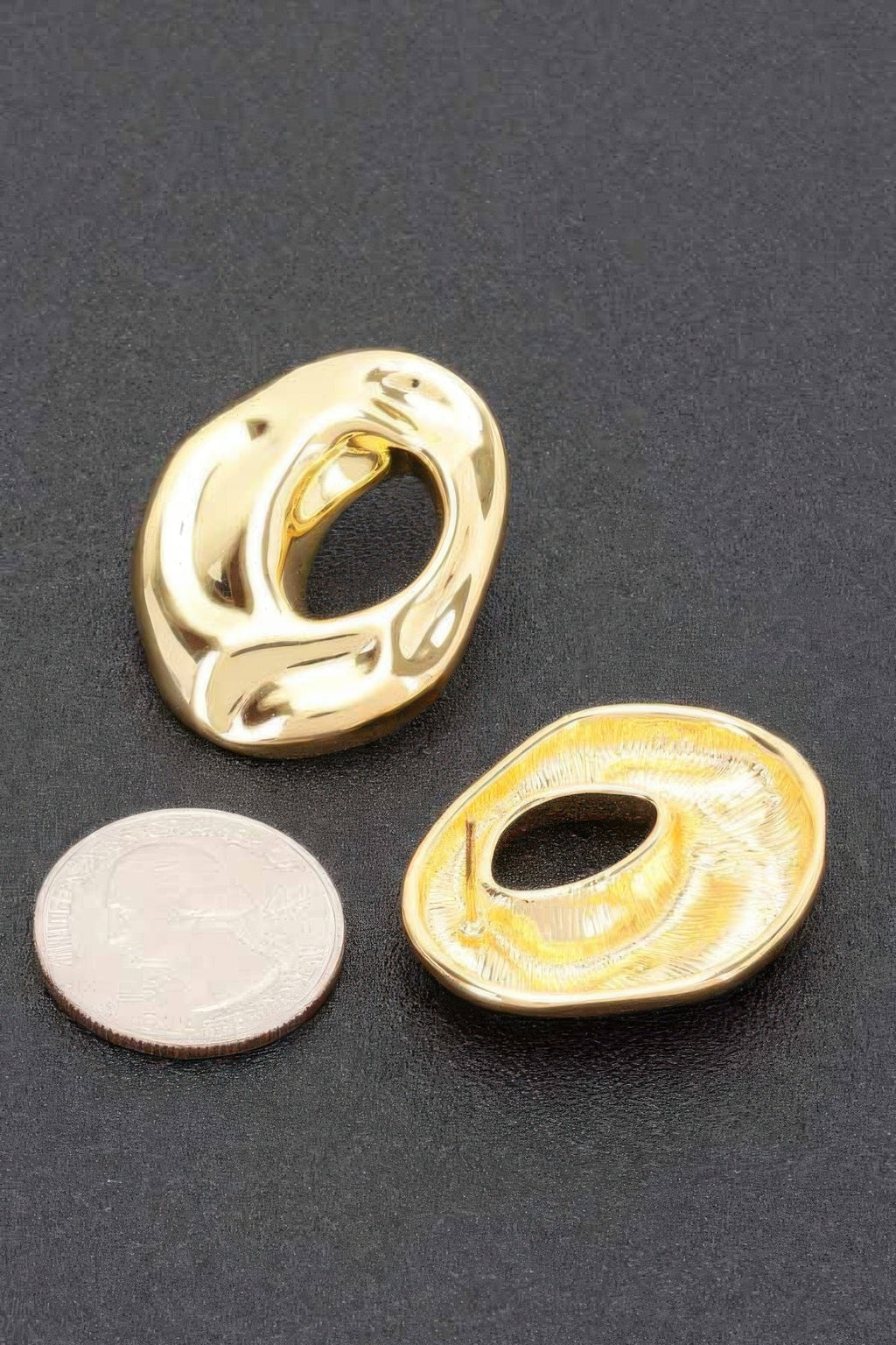 Metal Gold Dip Earring