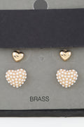 Twin Hearts Stud Earrings