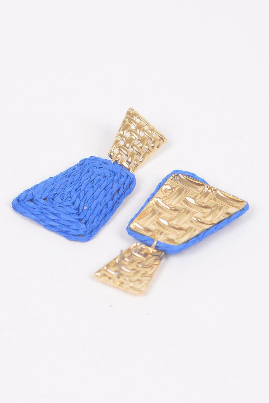 Faux Straw Dangling Earring