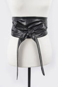 Tie Front Leather Belt