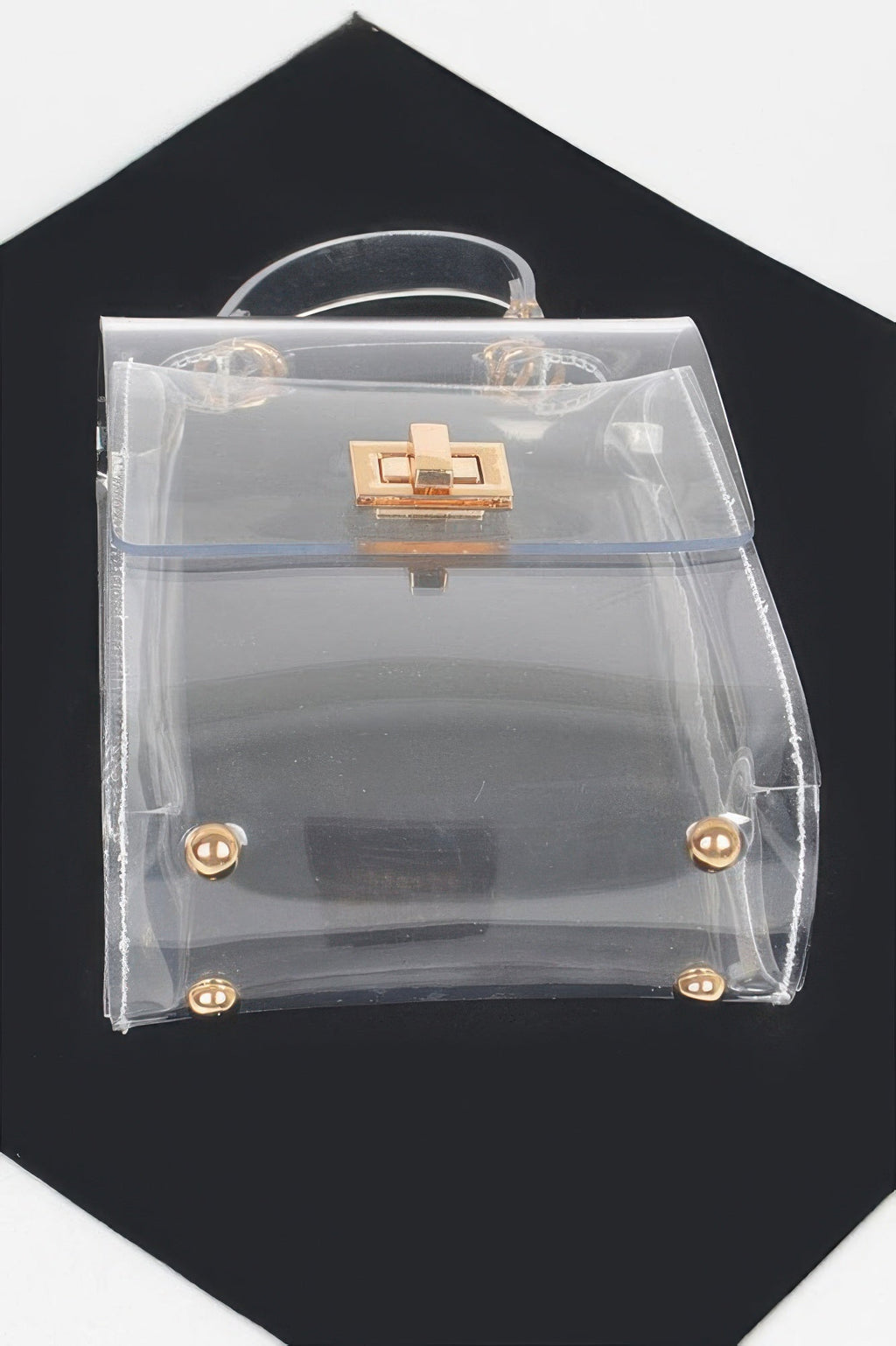 Transparent Top Handle Flap Clutch