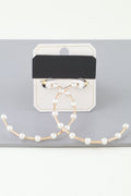 Twisted Pearl Open Hoop Earrings
