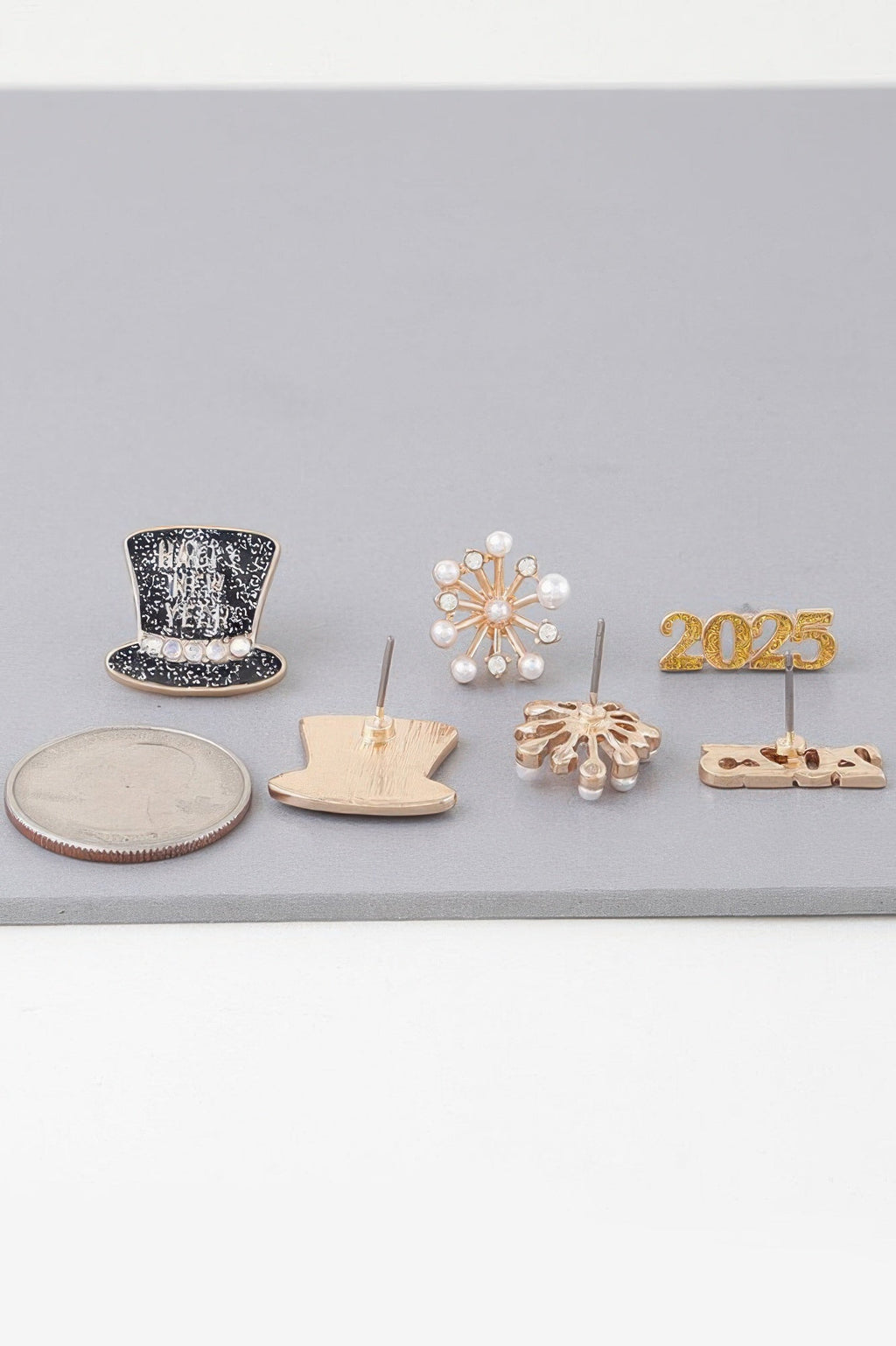 Multi 2025 New Year Earrings Set