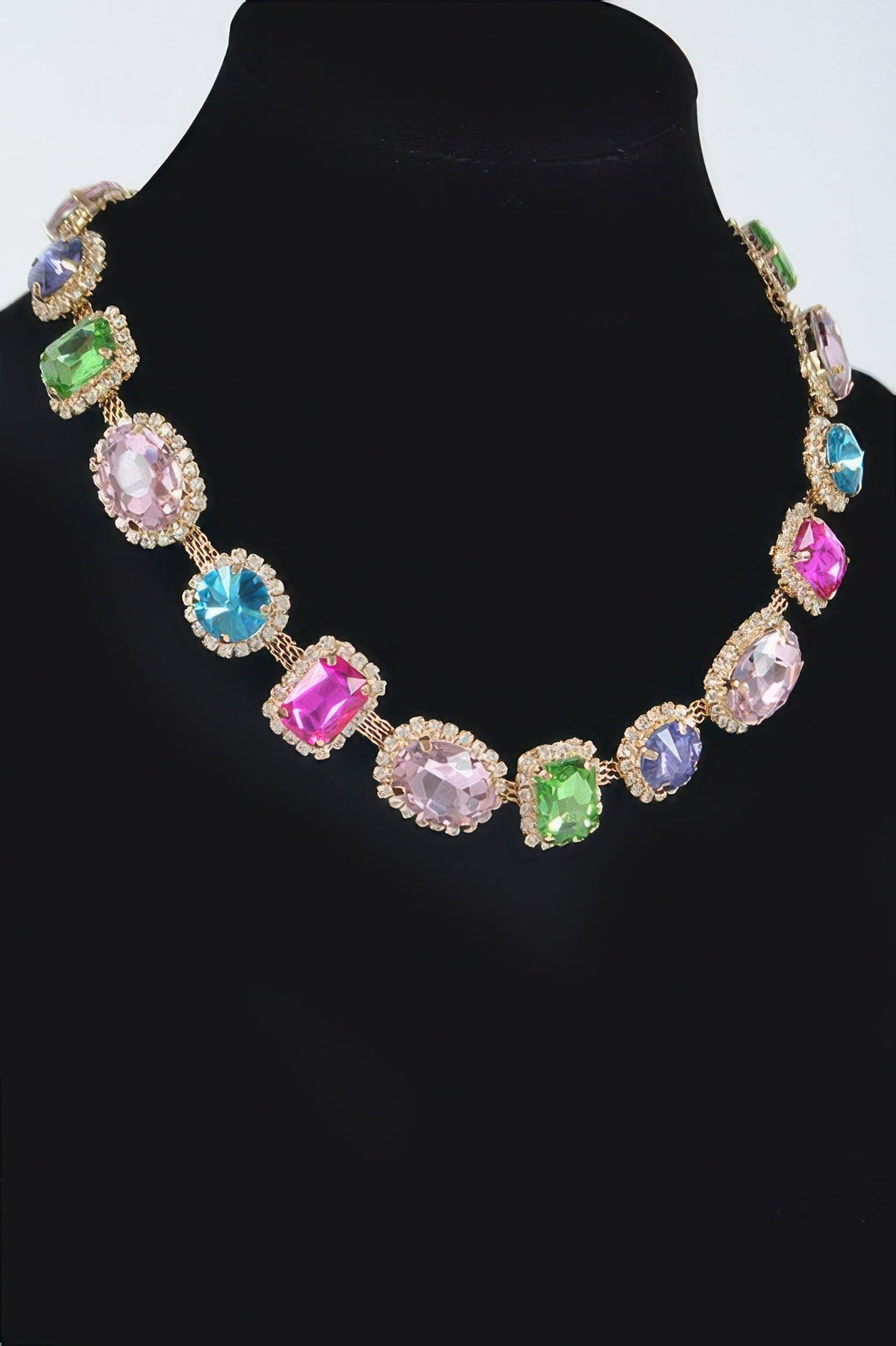 Multi Shape Stone Necklace