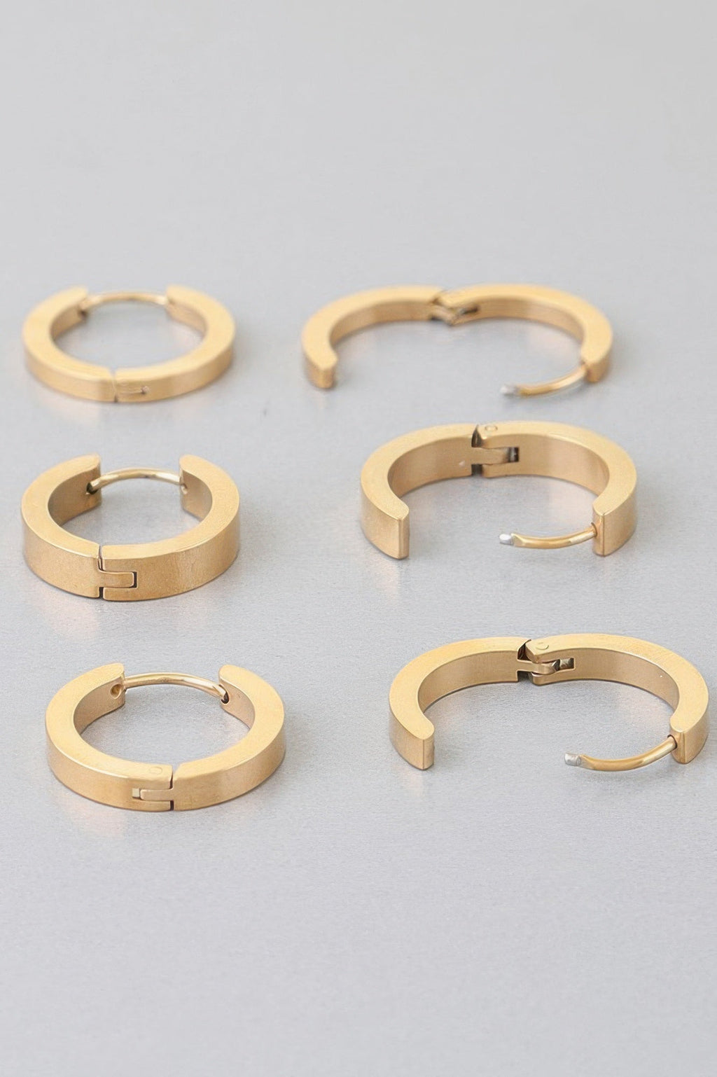 Triple Modern Hoop Earrings