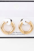 Bulky Shiny Hoop Earrings