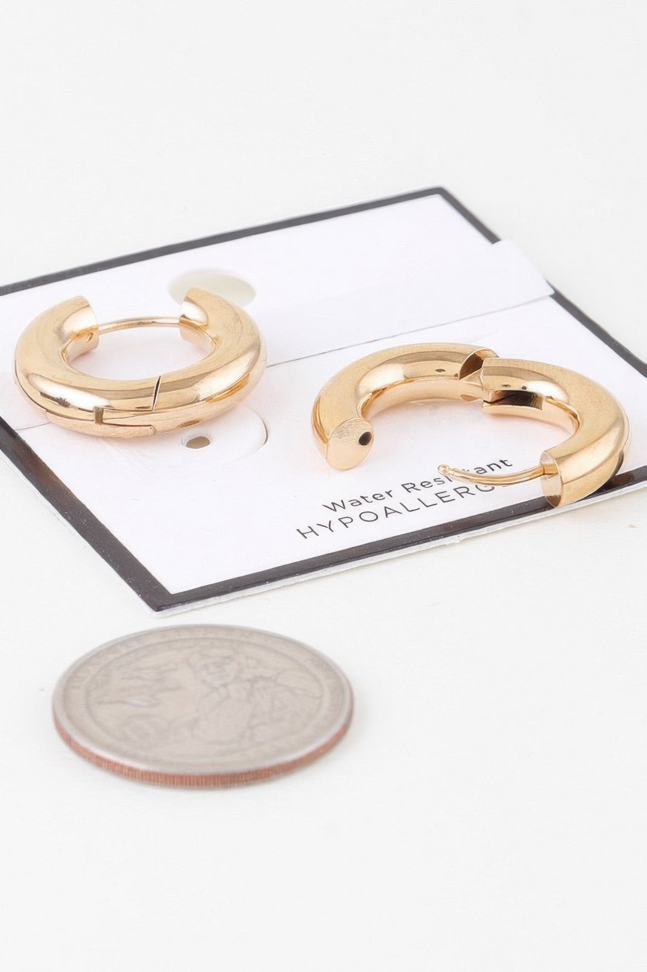 Bulky Shiny Hoop Earrings