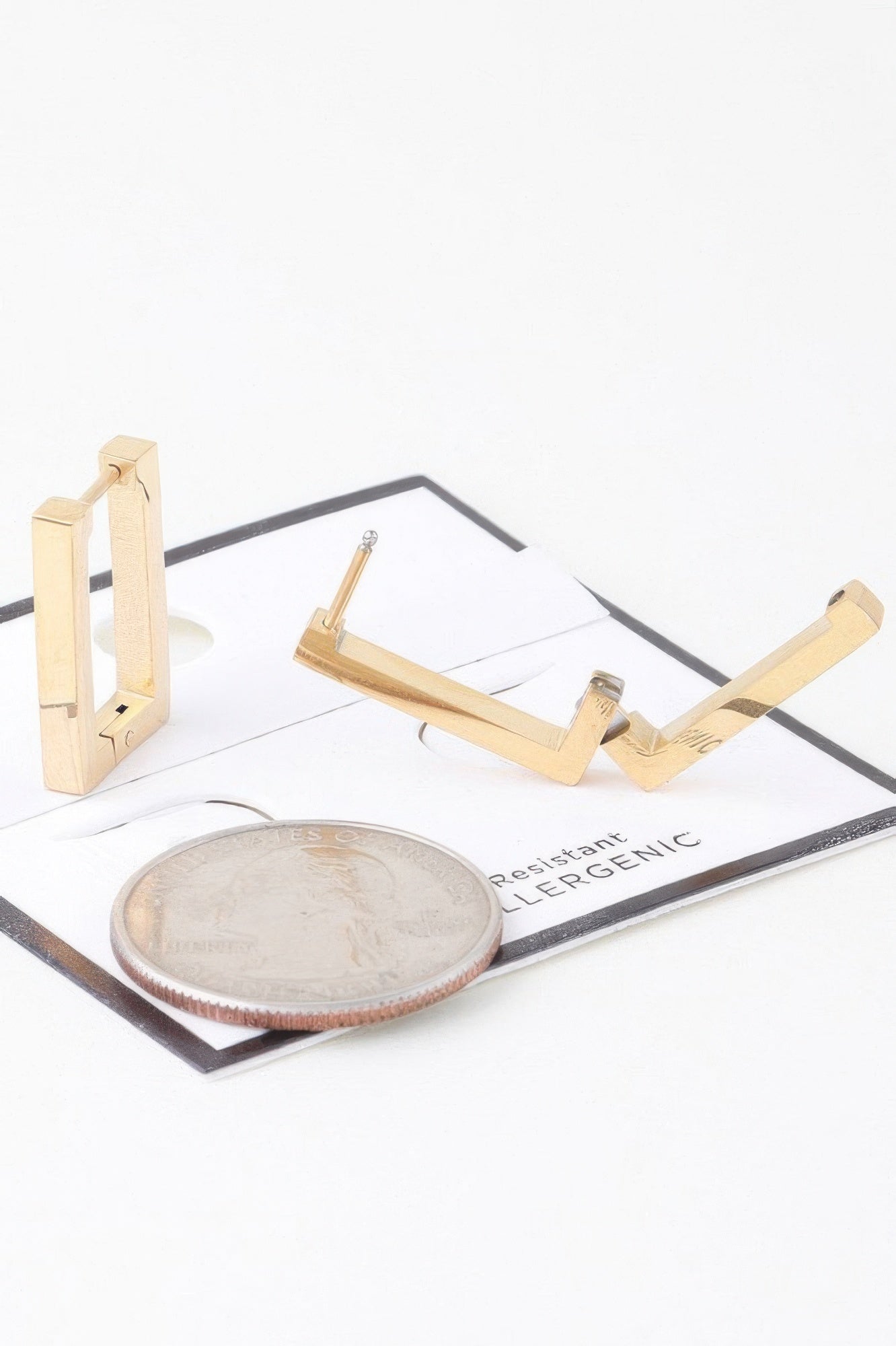 Delicate Frame Hoop Earrings