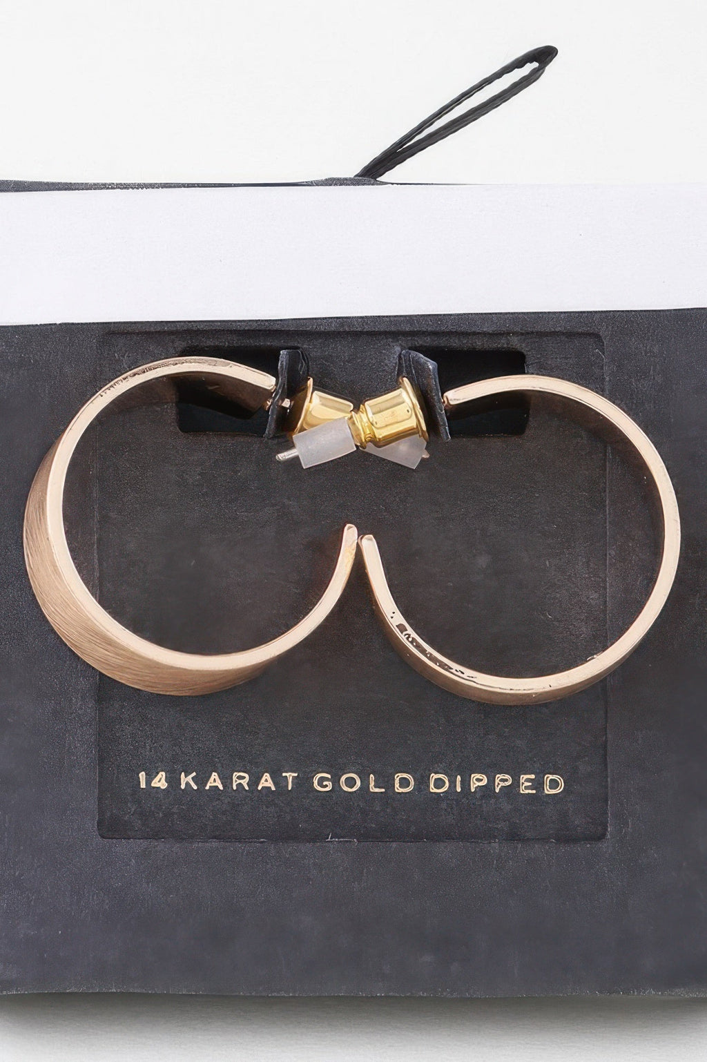Crosshatched Wide Hoop Earrings