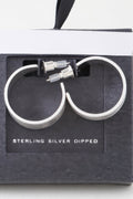 Crosshatched Wide Hoop Earrings