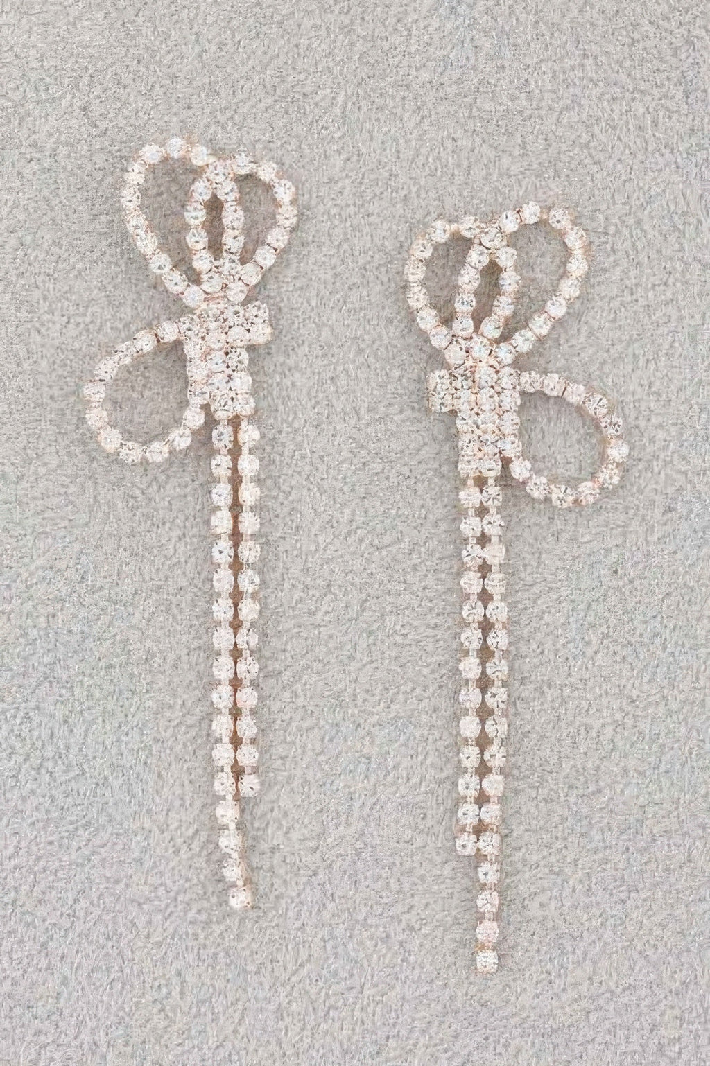 Rhinestone Ribbon Earrings