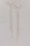 Rhinestone Bow Fringe Earring