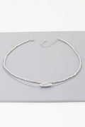 Double Cube Beaded Oval Chain Necklace
