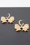 Beaded Ribbon Dangle Earrings