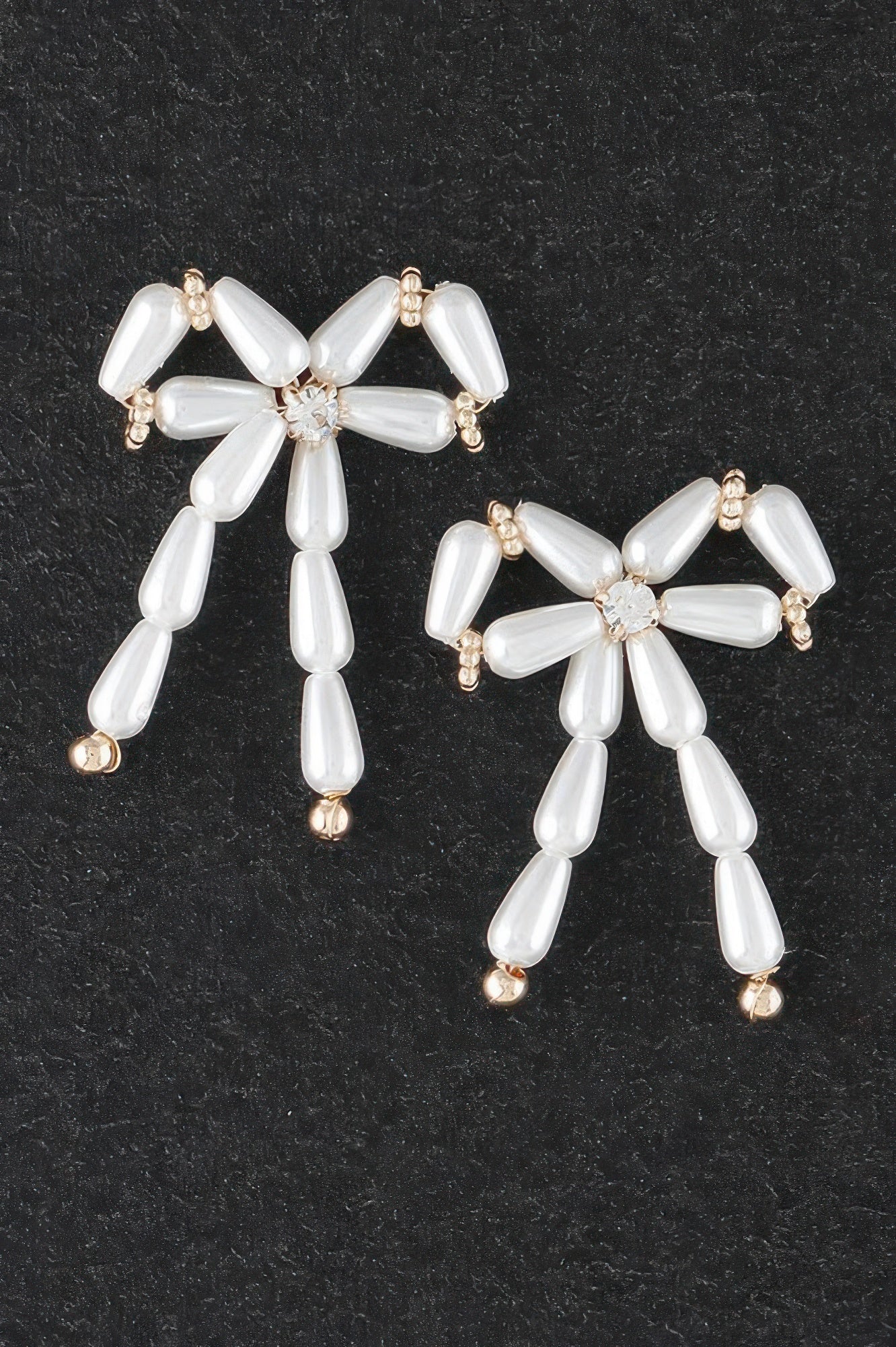 Multi Pearl Ribbon Earrings