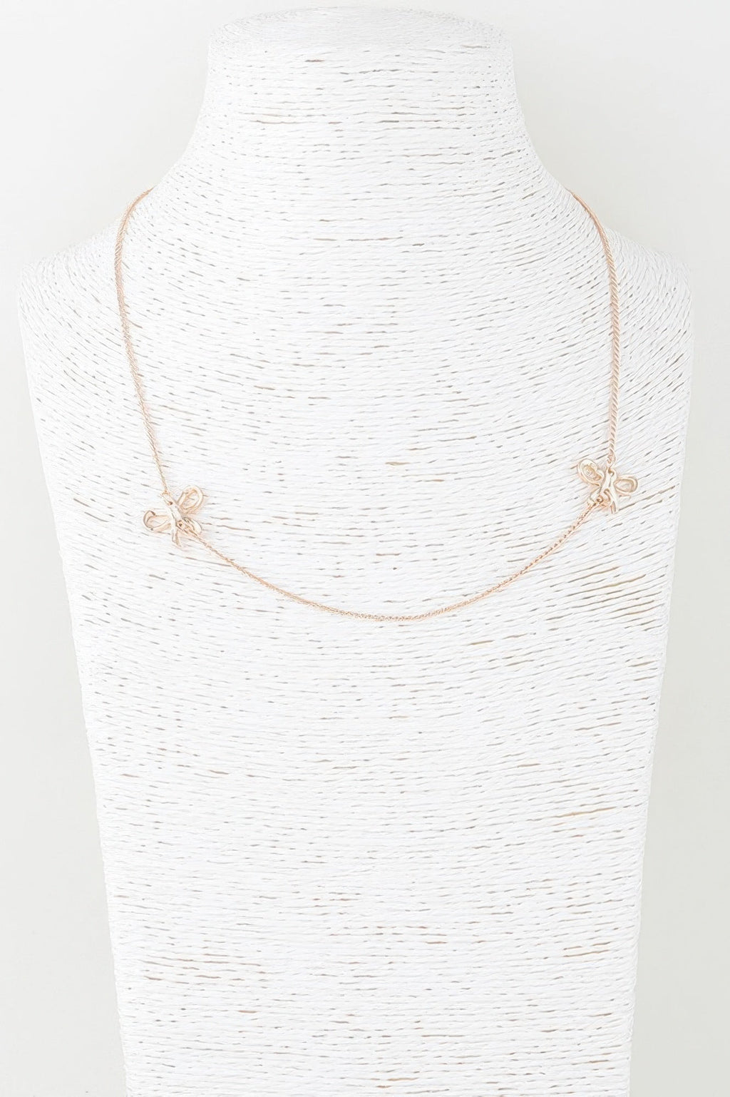 Double Ribbon Chain Necklace