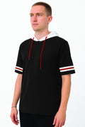 Mens Short Sleeve Hooded Tshirt
