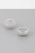 Beaded Dome Stud Earrings