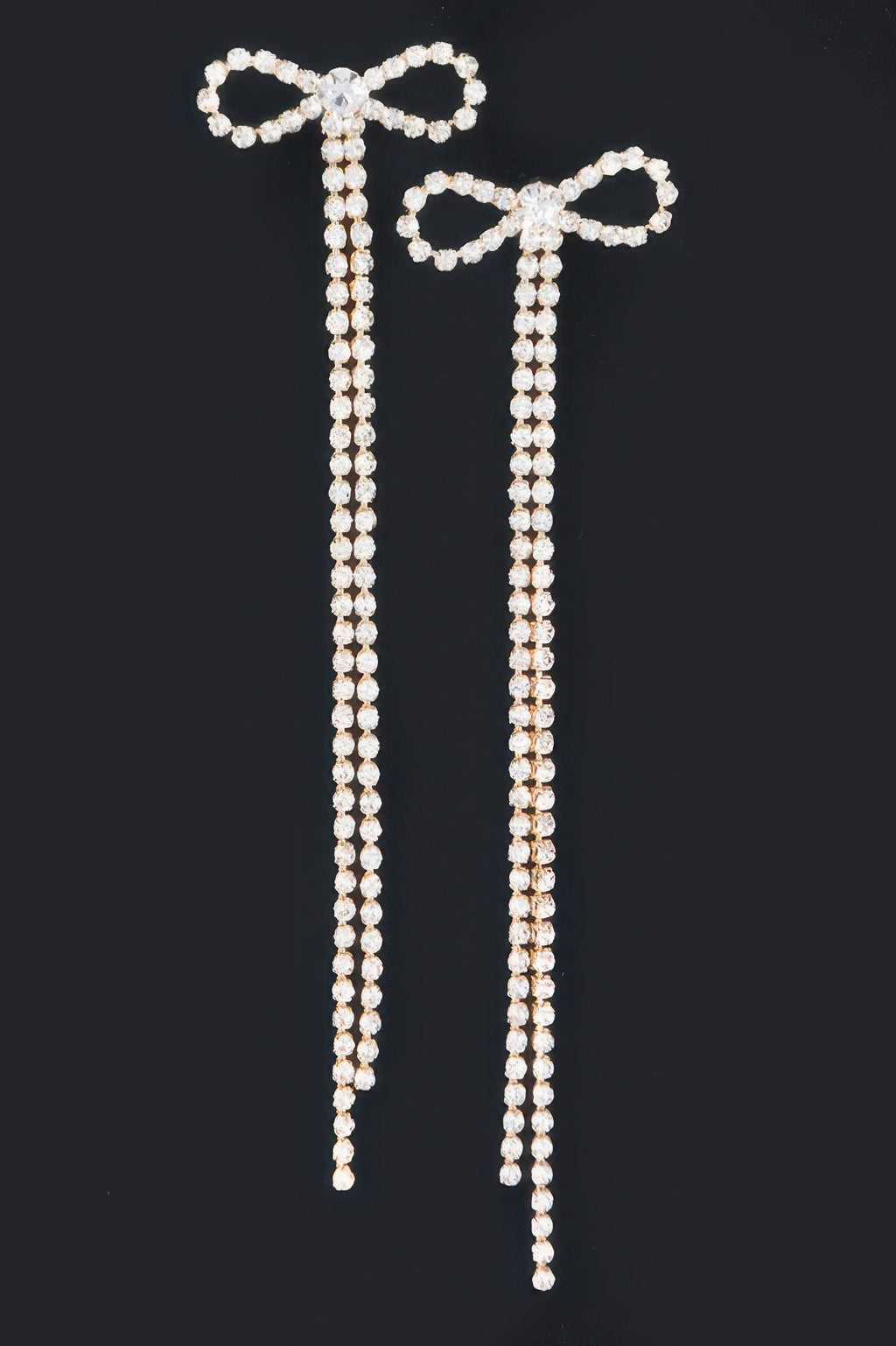 Rhinestone Ribbon Earring