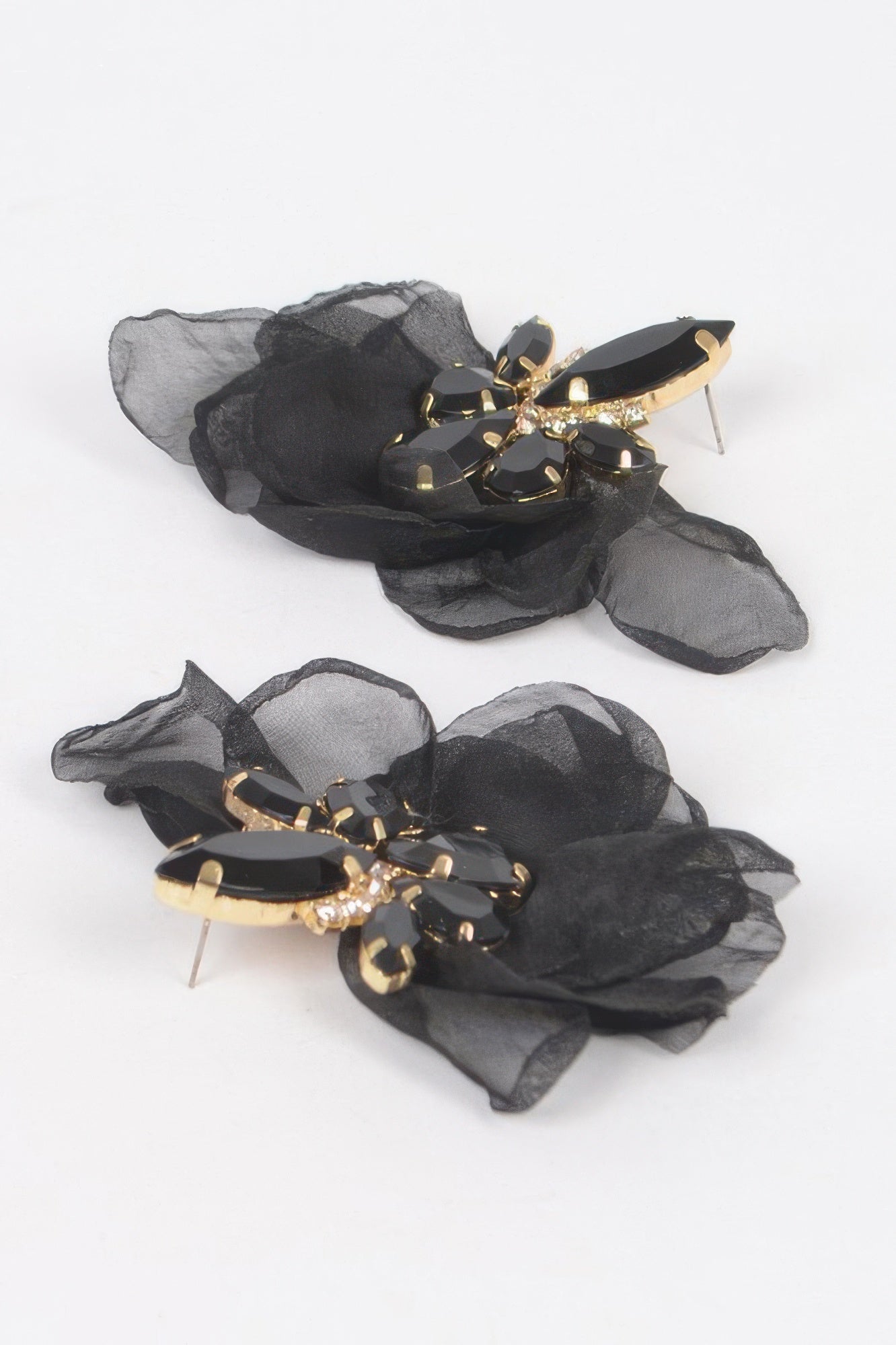 Polyester Flower Dangling Earring