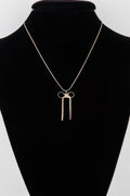Snake Chain Ribbon Necklace